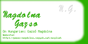 magdolna gazso business card